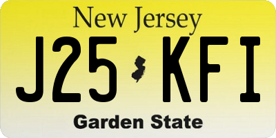 NJ license plate J25KFI