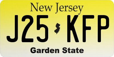 NJ license plate J25KFP