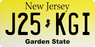 NJ license plate J25KGI
