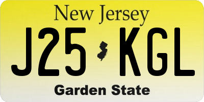 NJ license plate J25KGL