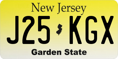NJ license plate J25KGX