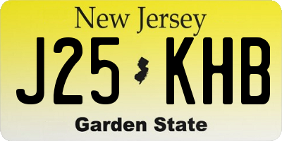 NJ license plate J25KHB