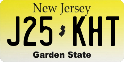 NJ license plate J25KHT