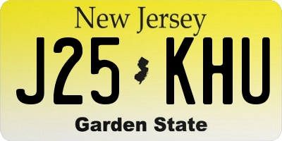 NJ license plate J25KHU