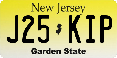 NJ license plate J25KIP