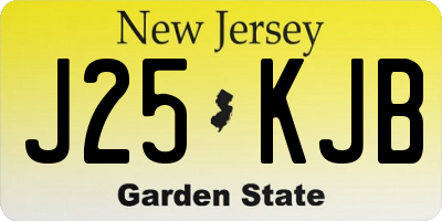 NJ license plate J25KJB