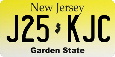 NJ license plate J25KJC