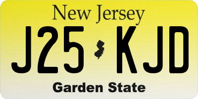 NJ license plate J25KJD