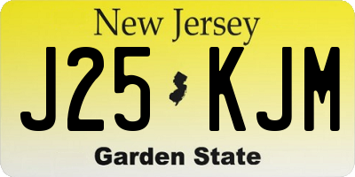 NJ license plate J25KJM