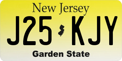 NJ license plate J25KJY