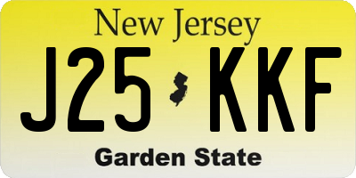 NJ license plate J25KKF