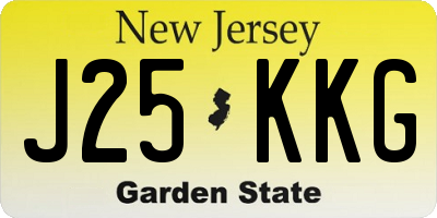NJ license plate J25KKG