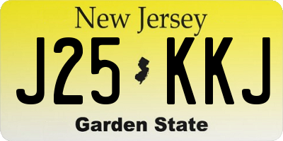 NJ license plate J25KKJ