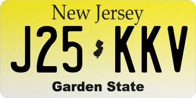 NJ license plate J25KKV