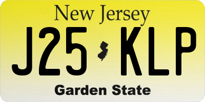 NJ license plate J25KLP