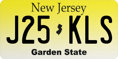 NJ license plate J25KLS