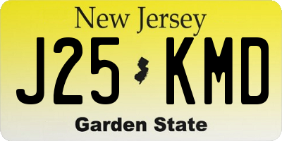 NJ license plate J25KMD