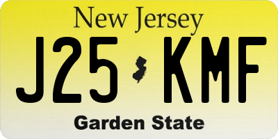 NJ license plate J25KMF