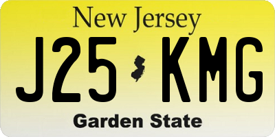 NJ license plate J25KMG