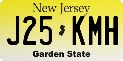 NJ license plate J25KMH