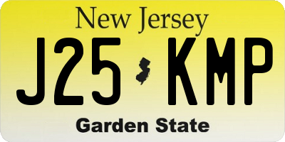 NJ license plate J25KMP