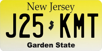 NJ license plate J25KMT