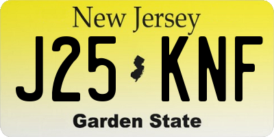 NJ license plate J25KNF