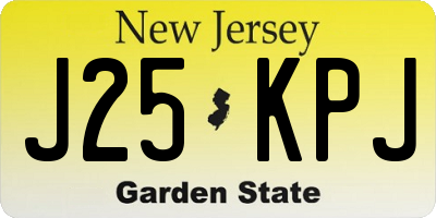 NJ license plate J25KPJ