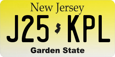 NJ license plate J25KPL