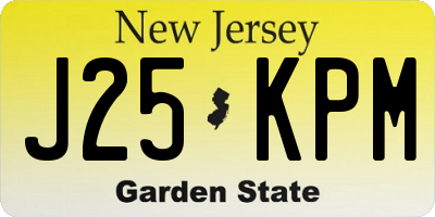 NJ license plate J25KPM