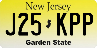 NJ license plate J25KPP