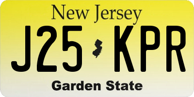 NJ license plate J25KPR