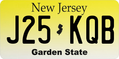 NJ license plate J25KQB