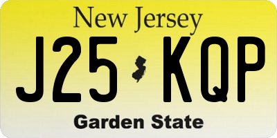 NJ license plate J25KQP