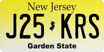 NJ license plate J25KRS