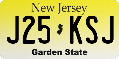 NJ license plate J25KSJ