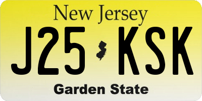NJ license plate J25KSK