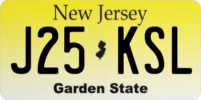 NJ license plate J25KSL