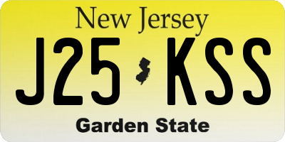 NJ license plate J25KSS