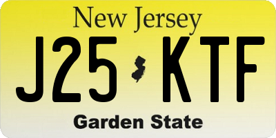 NJ license plate J25KTF