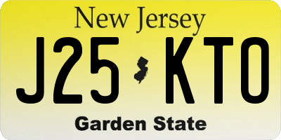 NJ license plate J25KTO