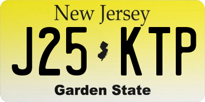 NJ license plate J25KTP