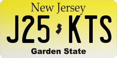 NJ license plate J25KTS
