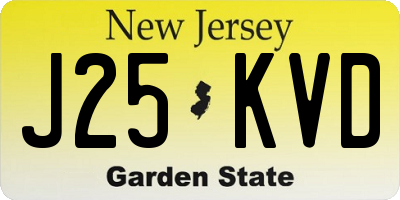 NJ license plate J25KVD