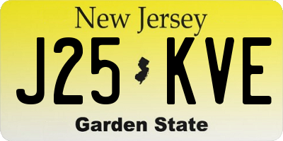 NJ license plate J25KVE