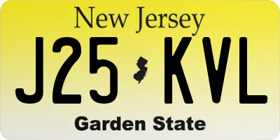 NJ license plate J25KVL