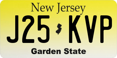 NJ license plate J25KVP