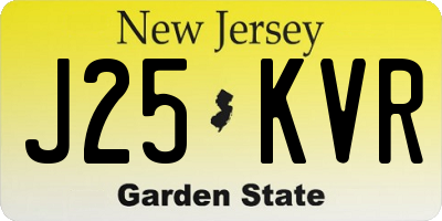 NJ license plate J25KVR