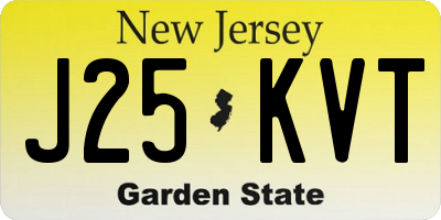 NJ license plate J25KVT