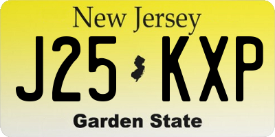 NJ license plate J25KXP